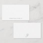 Handgeschriebene Mit Monogramm einfache Vorlage Mi (Vorne/Hinten)