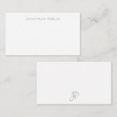 Handgeschriebene Mit Monogramm einfache Vorlage Mi (Vorne/Hinten)