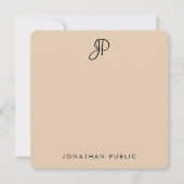 Handgeschriebene Mit Monogramm Vorlage Elegante Fa (Vorderseite)