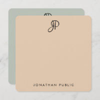 Handgeschriebene Mit Monogramm Vorlage Elegante Fa