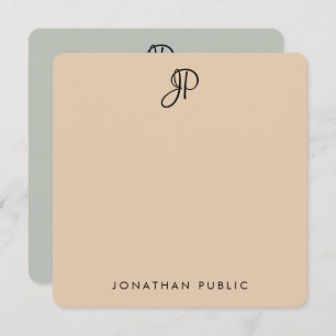 Handgeschriebene Mit Monogramm Vorlage Elegante Fa