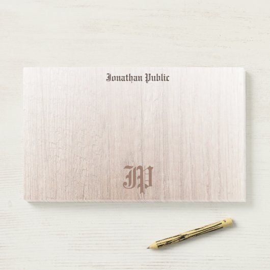 Handgeschriebene Mit Monogramm Vorlagendarstellung Post-it Klebezettel (Auf Schreibtisch)