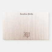 Handgeschriebene Mit Monogramm Vorlagendarstellung Post-it Klebezettel (Vorderseite)