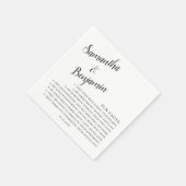 Handgeschriebene moderne Schwarz-Weiß-Fun-Fakten H Serviette (Ecke)