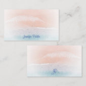 Handgeschriebene Monografie des Küstenstrands Mitteilungskarte (Vorne/Hinten)