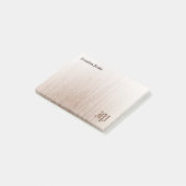 Handgeschriebene Monogram Template Custom Wood Loo Post-it Klebezettel (angewinkelt)