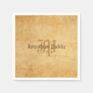 Handgeschriebene Monogramm-Elegant Nostalgische Vo Serviette