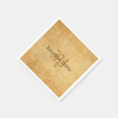 Handgeschriebene Monogramm-Elegant Nostalgische Vo Serviette (Ecke)