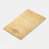 Handgeschriebene Monogramm-Elegant-Vorlage Classic Post-it Klebezettel (angewinkelt)