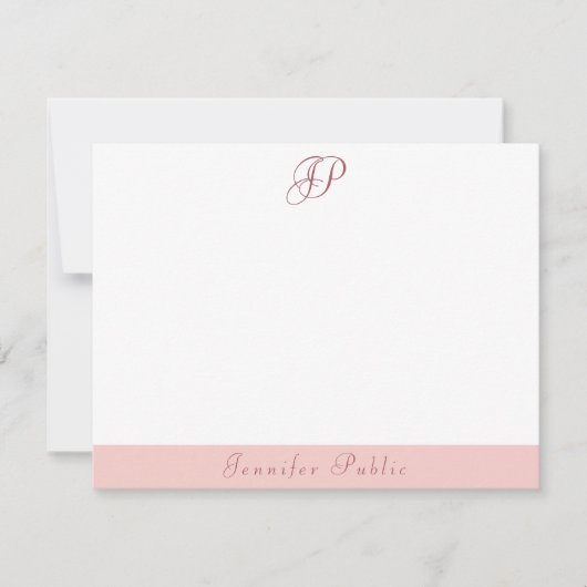 Handgeschriebene monogramm-farbige moderne Vorlage (Vorderseite)