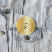 Handgeschriebene Monogramm-Imitate Gold-Template-E Button (Beispiel)
