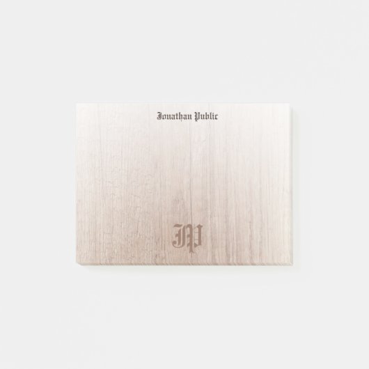 Handgeschriebene Monogramm-Vorlage Benutzerdefinie Post-it Klebezettel (Vorderseite)