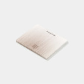 Handgeschriebene Monogramm-Vorlage Benutzerdefinie Post-it Klebezettel (angewinkelt)