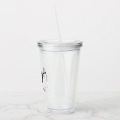 Handgeschriebene Mrs Custom Acryltrinkbecher (Links)