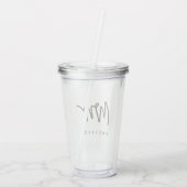 Handgeschriebene Mrs Custom Acryltrinkbecher (Rückseite)