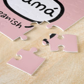 Handgeschriebene Mutter-Typografie Rosa Muttertag Puzzle (Seite)