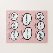 Handgeschriebene Mutter-Typografie Rosa Muttertag Puzzle (Horizontal)