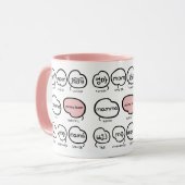 Handgeschriebene Mutter-Typografie Rosa Muttertag Tasse (Vorderseite Links)