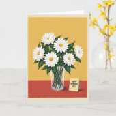 Handgeschriebene Muttertags-Karte Karte (Gelbe Blume)
