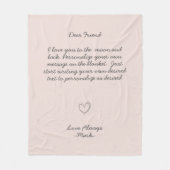 Handgeschriebene Nachrichten personalisieren den T Fleecedecke (Vorderseite)