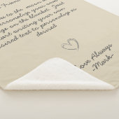 Handgeschriebene Nachrichten personalisieren den T Sherpadecke (3/4)