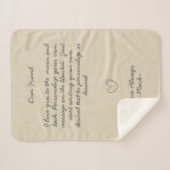 Handgeschriebene Nachrichten personalisieren den T Sherpadecke (Vorderseite (Horizontal))