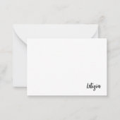 Handgeschriebene Name-Mitteilungskarten Mitteilungskarte (Vorderseite)