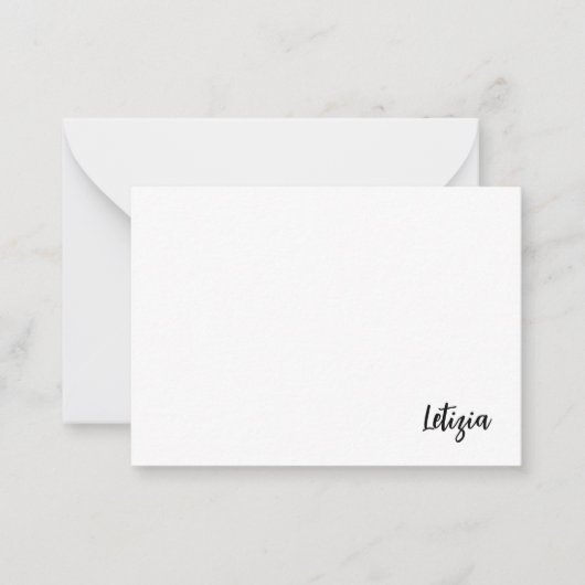 Handgeschriebene Name-Mitteilungskarten Mitteilungskarte (Vorderseite)