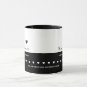 Handgeschriebene Name Signatur mit Liebe Herz Schw Tasse (Zentrum)