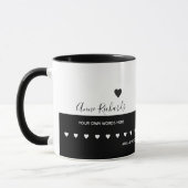 Handgeschriebene Name Signatur mit Liebe Herz Schw Tasse (Links)