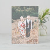 Handgeschriebene Namen Foto Gold Foil Save the Dat Folieneinladung (Stehend vorne)