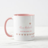 Handgeschriebene Namenssignatur mit rosa Liebe-Her Tasse (Links)