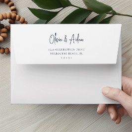 Handgeschriebene Navy-Script-Hochzeitsskripte-12x1