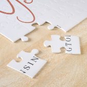 Handgeschriebene neue Jahr Kupfer-Rose Gold-Marmor Puzzle (Seite)