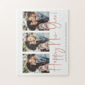 Handgeschriebene neue Jahr Kupfer-Rose Gold-Marmor Puzzle (Vertikal)