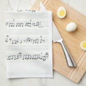 Handgeschriebene Noten Behalt des Versprechens Son Geschirrtuch (Viertel Falte)