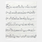 Handgeschriebene Noten für Musikmusik Fleecedecke (Vorderseite)