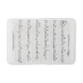 Handgeschriebene Notenmatte Badematte (Vorderseite)