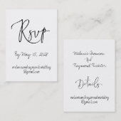 Handgeschriebene Online-UAWG und Online-Informatio Visitenkarte (Vorne/Hinten)