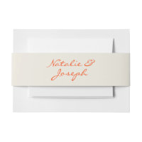 Handgeschriebene Orange Retro Whimsical Fun Weddin