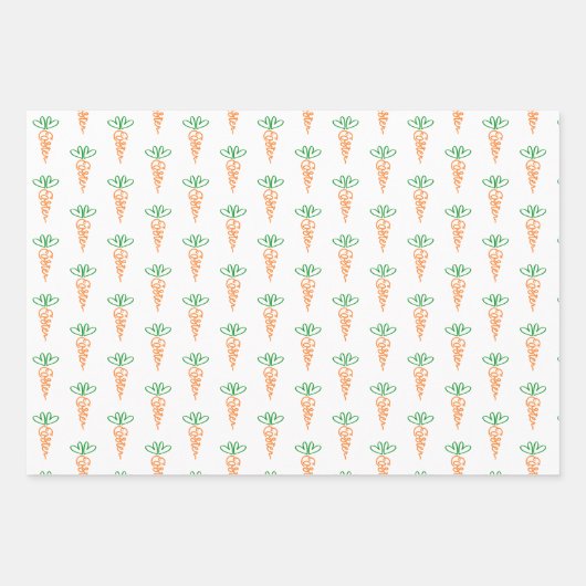 Handgeschriebene Osterkarrot-Geschenkwrap Geschenkpapier Set (Vorderseite 2)