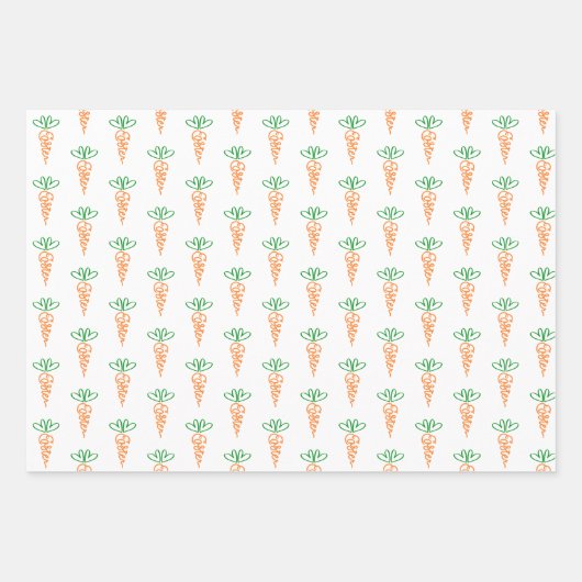 Handgeschriebene Osterkarrot-Geschenkwrap Geschenkpapier Set (Vorderseite)