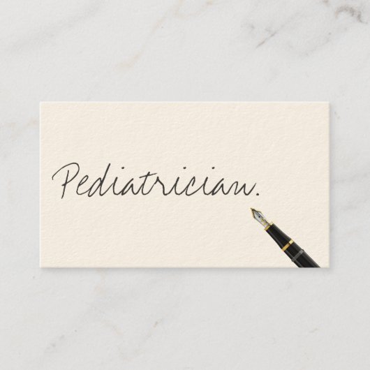 Handgeschriebene Pädiatrische Visitenkarte (Vorderseite)