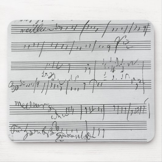 Handgeschriebene Partitur Mousepad (Vorne)