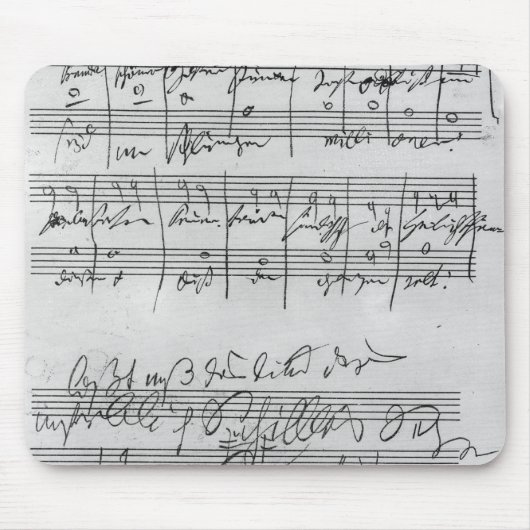 Handgeschriebene Partitur Mousepad (Vorne)