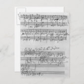 Handgeschriebene Partitur Postkarte (Vorne/Hinten)