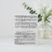 Handgeschriebene Partitur Postkarte (Stehend Vorderseite)