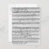 Handgeschriebene Partitur Postkarte (Vorne/Hinten)
