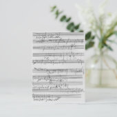 Handgeschriebene Partitur Postkarte (Stehend Vorderseite)