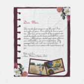 Handgeschriebene personalisierte Liebe und Foto Fleecedecke (Vorderseite)